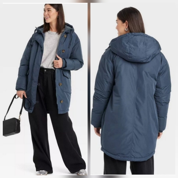 Universal Thread Blue Puffer Jacket - Picture 2 of 9